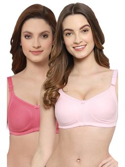 Floret - Women Non Padded & Non-Wired Full Coverage T-Shirt Bra (Pack of 2)