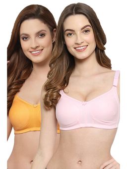 Floret - Women Non Padded & Non-Wired Full Coverage T-Shirt Bra (Pack of 2)