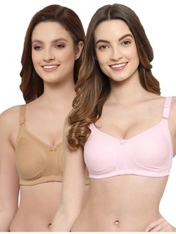 Floret - Women Non Padded & Non-Wired Full Coverage T-Shirt Bra (Pack of 2)