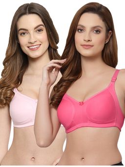 Floret - Women Non Padded & Non-Wired Full Coverage T-Shirt Bra (Pack of 2)