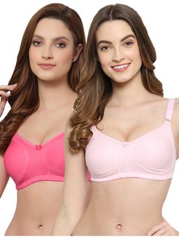 Floret - Women Non Padded & Non-Wired Full Coverage T-Shirt Bra (Pack of 2)