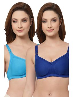 Floret - Women Non Padded & Non-Wired Full Coverage T-Shirt Bra (Pack of 2)