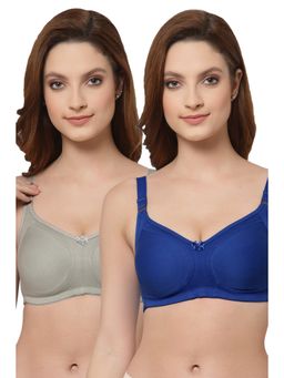 Floret - Women Non Padded & Non-Wired Full Coverage T-Shirt Bra (Pack of 2)
