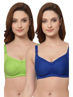 Floret - Women Non Padded & Non-Wired Full Coverage T-Shirt Bra (Pack of 2)