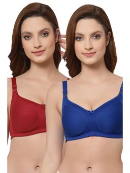 Floret - Women Non Padded & Non-Wired Full Coverage T-Shirt Bra (Pack of 2)