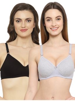 Floret - Women Padded & Non-Wired Full Coverage T-Shirt Bra (Pack of 2)