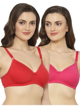 Floret - Women Padded & Non-Wired Full Coverage T-Shirt Bra (Pack of 2)