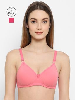 Floret - Women Padded & Non-Wired Full Coverage T-Shirt Bra (Pack of 2)