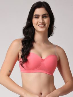 Floret - Women Demi-Cup Rose Pink Medium Coverage & Heavily Padded Bra