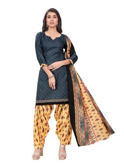 Rajnandini - Women Grey Printed Kurta with Salwar and Dupatta (Set of 3)