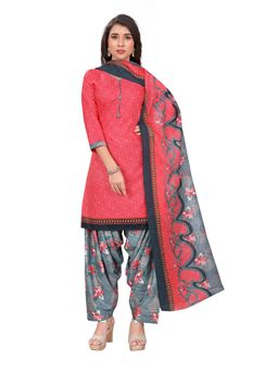 Rajnandini - Women Pink Printed Kurta with Salwar and Dupatta (Set of 3)