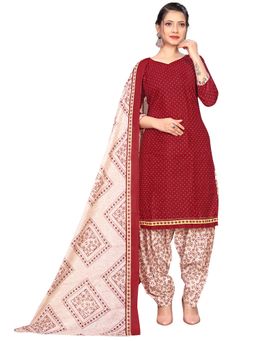 Rajnandini - Women Red Polka Dots Kurta with Salwar and Dupatta (Set of 3)