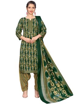 Rajnandini - Women Green Floral Kurta with Salwar and Dupatta (Set of 3)