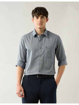 Arrow Sports - Men Geometric Slim Fit Twill Shirt Green