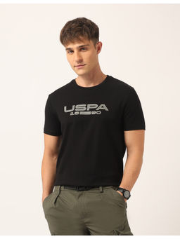 U.S. Polo Assn. Denim Co. - Men Brand Solid Muscle Fit T-Shirt Black