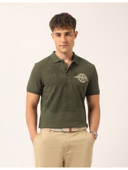 U.S. Polo Assn. Denim Co. - Men Printed Muscle Fit Polo T-Shirt Green