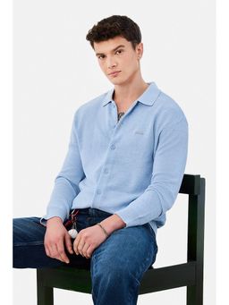 Snitch - Blue Solid Regular Fit Shirt