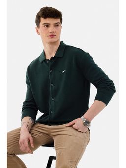Snitch - Green Solid Regular Fit Shirt