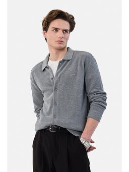 Snitch - Grey Textured Regular Fit Shirt