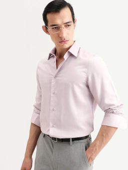 Rare Rabbit - Peach Solid Regular Fit Shirt