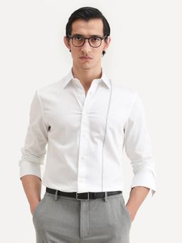 Rare Rabbit - White Printed Regular Fit Shirt
