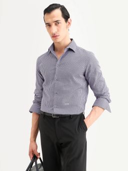 Rare Rabbit - Purple Checks Regular Fit Shirt