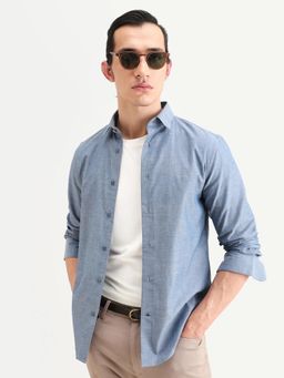 Rare Rabbit - Grey Solid Regular Fit Shirt