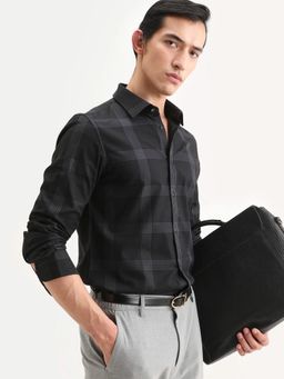 Rare Rabbit - Black Checks Regular Fit Shirt