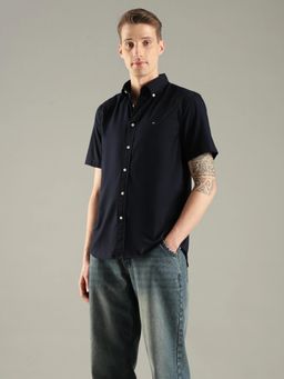 Tommy Hilfiger - Blue Solid Regular Fit Shirt