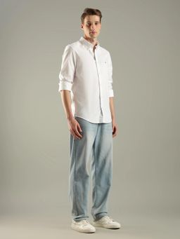 Tommy Hilfiger - White Solid Slim Fit Shirt