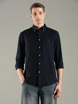 Tommy Hilfiger - Blue Solid Regular Fit Shirt