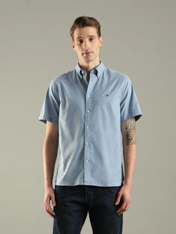 Tommy Hilfiger - Blue Solid Regular Fit Shirt