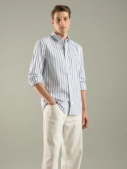Tommy Hilfiger - White Stripes Regular Fit Shirt