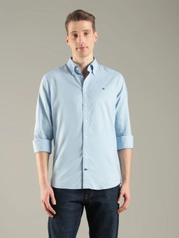 Tommy Hilfiger - Blue Solid Regular Fit Shirt