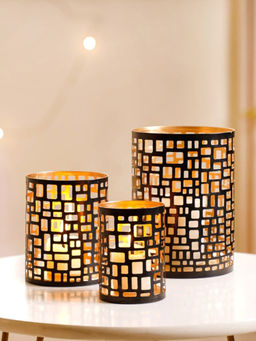 Nestasia - Luxe Metal Cutwork Votive Holder