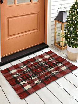 Sashaa World - Merry Christmas Plaid Rug