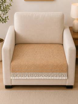 The Home Story - Suede Velvet Sofa Mat - Velvet Grace - Sand Beige