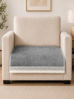 The Home Story - Suede Velvet Sofa Mat - Velvet Grace - Graphite Grey