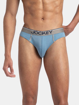 Jockey - 8044 Men Super Combed Cotton Rib Solid Brief - Blue Shadow