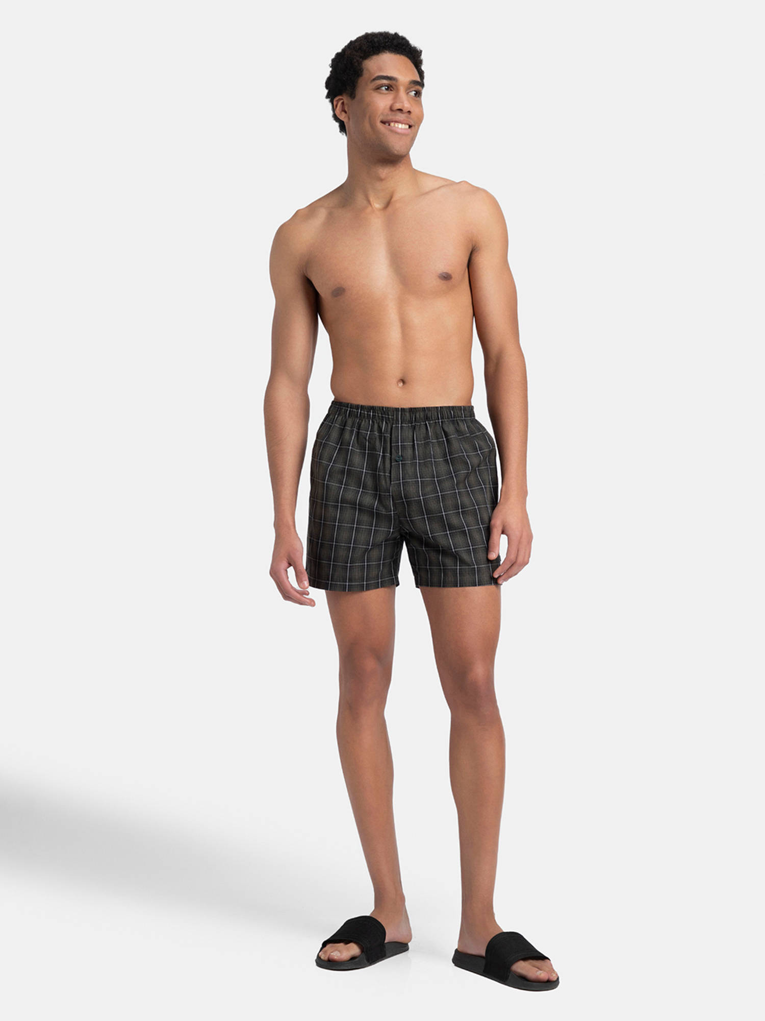 Buy Jockey Multi-Color 8222 Cotton Checkered Inner Boxers (Pack of