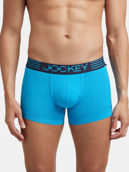 Jockey - MM05 Men Microfiber Mesh Elastane Active Wear Trunk - Tropical Sea