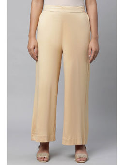 Aurelia - Gold Solid Regular Fit Palazzo