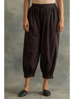 Folksong - Brown Solid Relaxed Fit Salwar