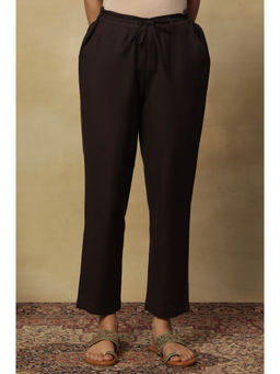 Folksong - Brown Solid Regular Fit Pant