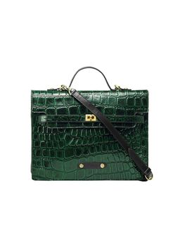 Hidesign - Genuine Leather Women's Green Shoulder Bag (M)