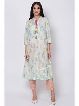 Biba - Mint Green A Line Kurta