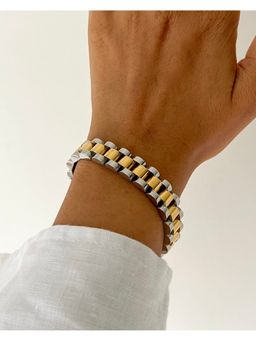 Bloome - 18K Gold Plated Two Toned Watch Strap Bracelet