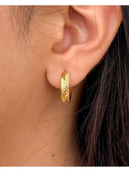 Bloome - 18K Gold Plated Riva Huggie Earrings