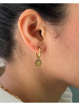 Bloome - 18K Gold Plated Celeste Mismatched Sun and Moon Earrings