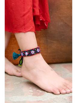 Ziddi - Black Love Anklet